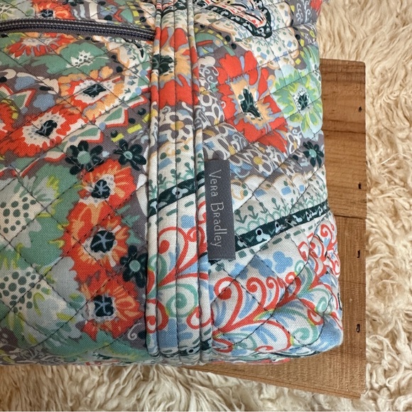 Vera Bradley Citrus Paisley small zipper tote cotton bag - Picture 9 of 12